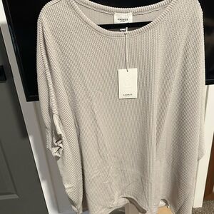 NWT: ANDREE BY UNIT Women's Beige Knit Oversized Tunic Size 1X/2X!